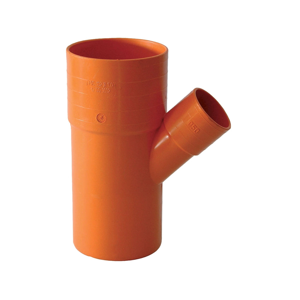DERIVAZIONE  45  ° RIDOTTE IN PVC ARANCIO- Diam. 100 x 63- ESCLU- pezzi 1