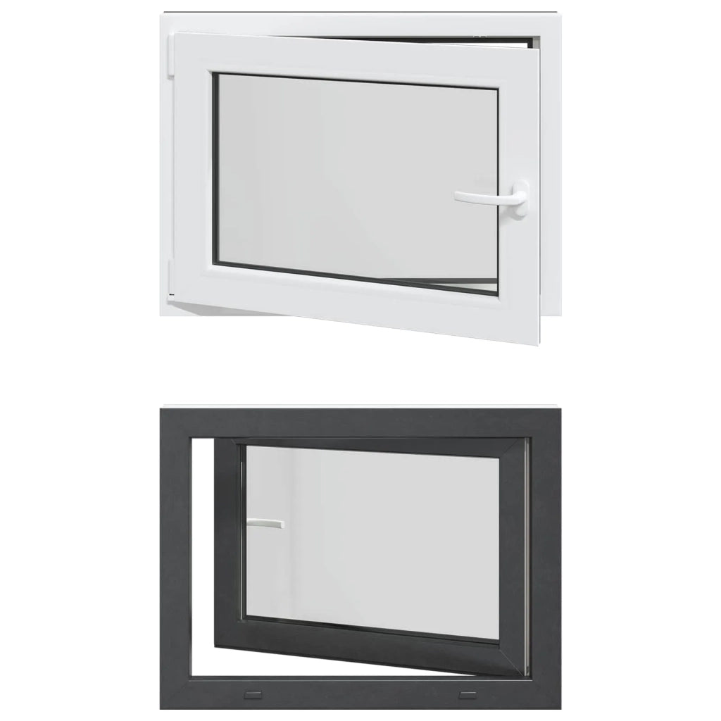 Finestra per Soffitta RISOR 80 x 70 cm PVC e Vetro Antracite CFW4156141