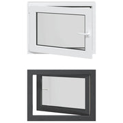 Finestra per Soffitta RISOR 80 x 70 cm PVC e Vetro Antracite CFW4156141