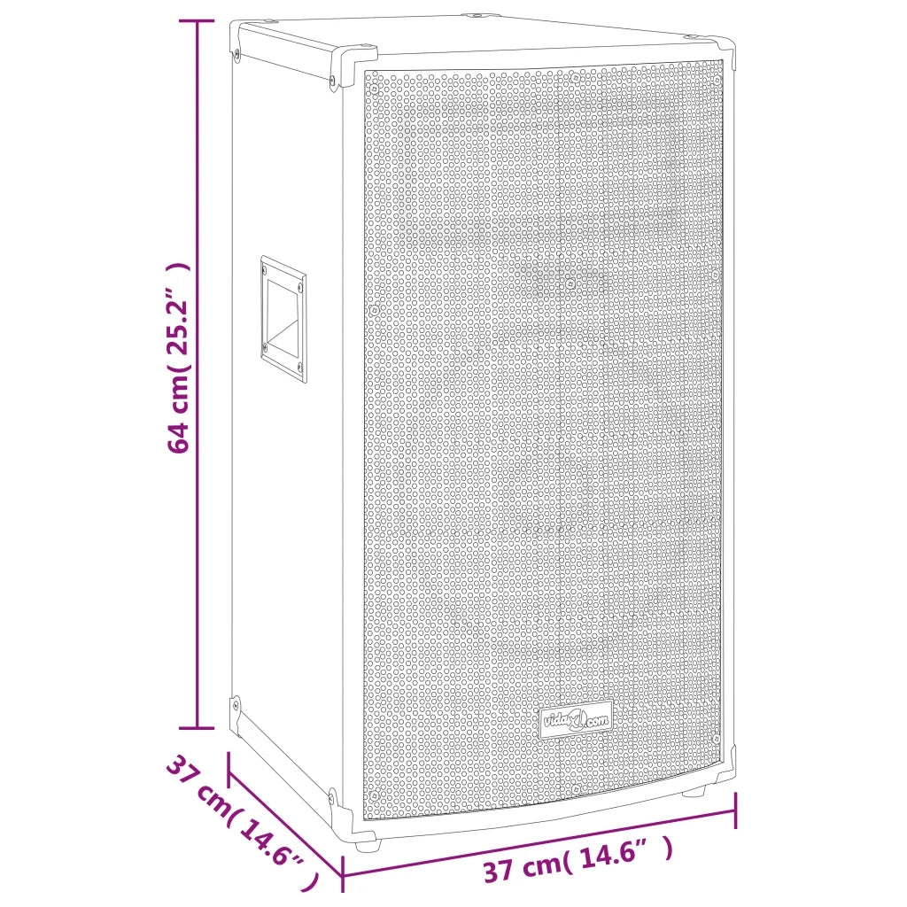 Altoparlante da Palco Hifi Professionale Passivo 1000 W Nero 70104