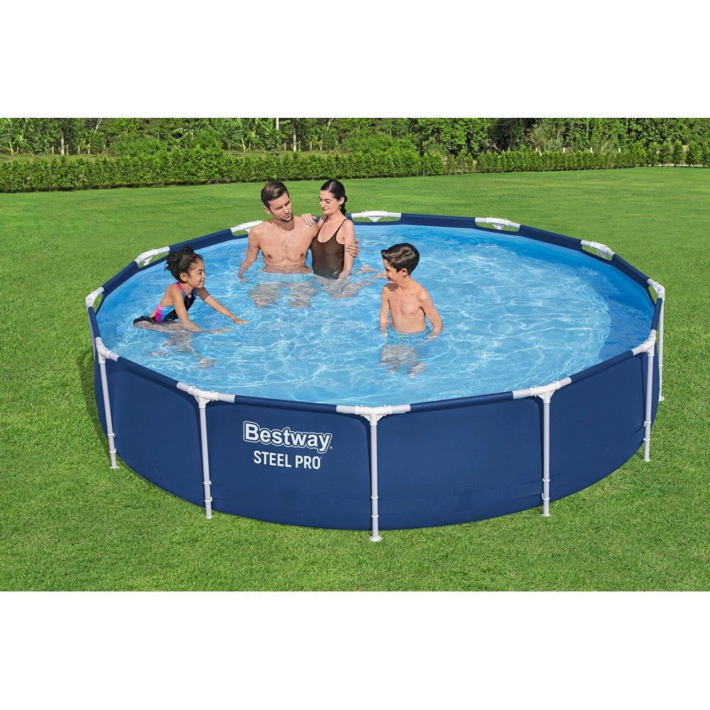 Trade Shop - Piscina  Fuori Terra Steel Pro Con Struttura Pompa Filtro ø 366 X 76 Cm Rotonda 56681 -