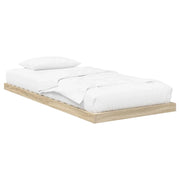 Letto singolo | Letto per adulti | Struttura letto a terra Sonoma 80 x 200 cm Legno multistrato