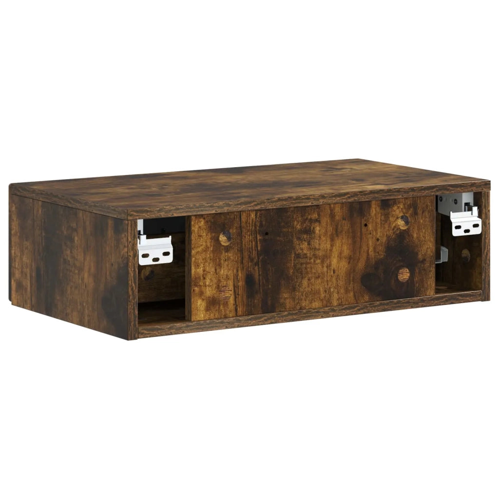 Tavolino da Parete Laterale Rovere Fumo 59 x 34,5 x 17 cm 899340