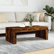 Tavolino da Salotto-Tavolino da soggiorno-Tavolo Rovere Fumo 102x50x36 cm Legno Multistrato 587538