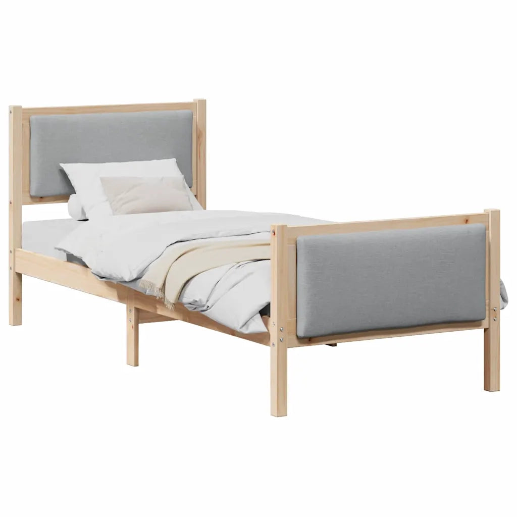 Struttura del letto Grigio chiaro 80 x 200 cm Tessuto 878359