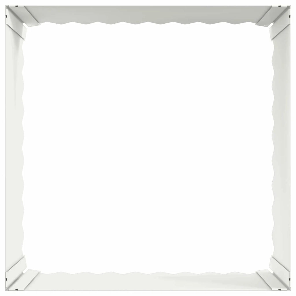 Bordura per Prato 60 x 60 x 35 cm Acciaio Bianco 8008919