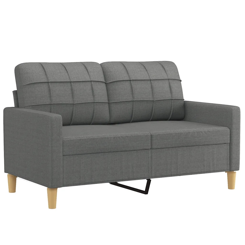 Divano a 2 Posti-Sofa 2 Posti Grigio Scuro 120 cm in Tessuto 498092
