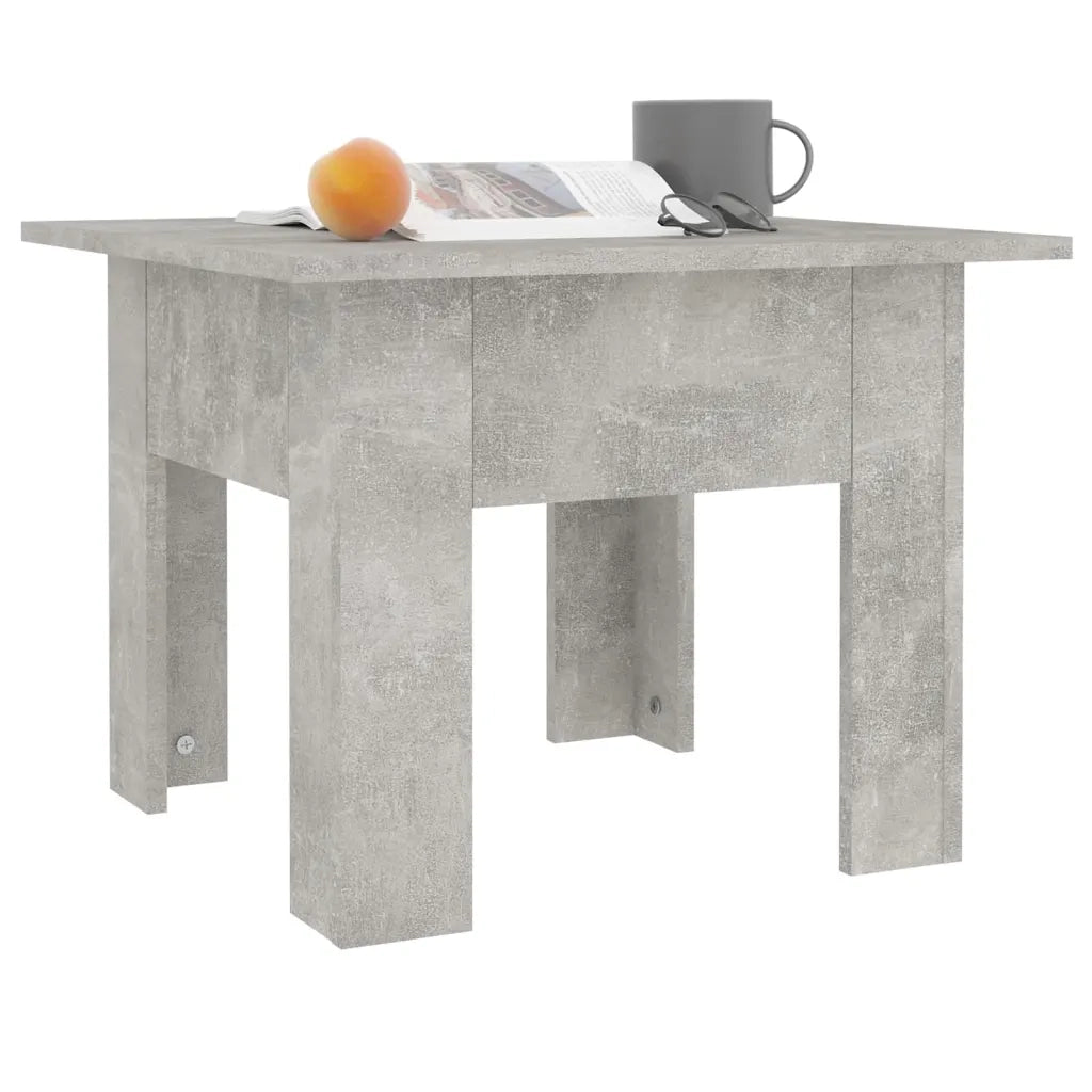 Tavolino da CaffÃ¨ Grigio Cemento 55x55x42 cm in Truciolato