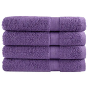 Asciugamani Premium SOLUND 4 pz Viola 100x200 cm 600 g/mÂ²