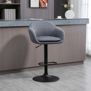 SGABELLO DA BAR regolabile in altezza 54x54x112 cm grigio scuro
