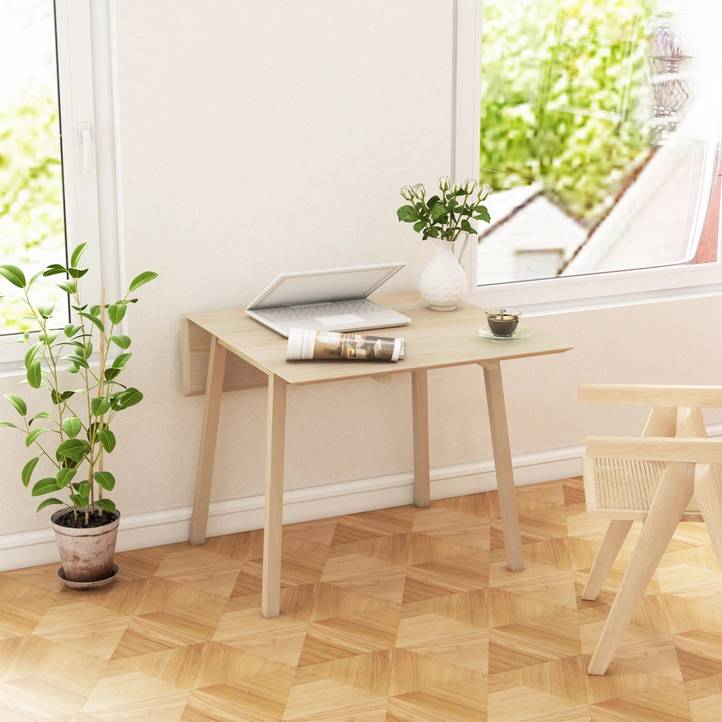 Tavolo da pranzo pieghevole allungabile ¨C zephmum ¨C legno naturale 120x60x75