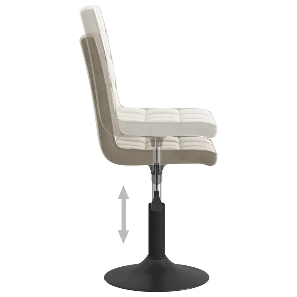 Sedie da Pranzo Girevoli 2 pz Grigio Chiaro in Velluto 335741