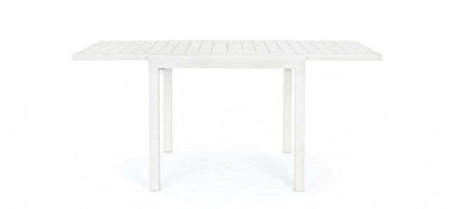 Tavolo Allungabile da Giardino 83-166x80x75h cm Pelagius Bianco