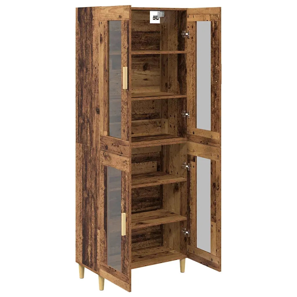 Credenza | Madia | Buffet da pranzo | Armadio da pranzo Legno vecchio 69,5 x 34 x 180 cm Legno multistrato