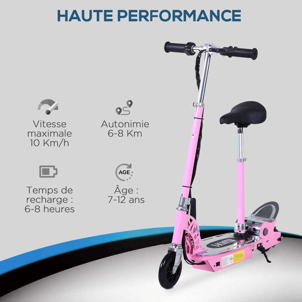 Trottinette elettrica pieghevole per bambini ¨C zephmum ¨C rosa