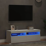 Mobili Porta TV con Luci LED 2 pz Bianchi 60x35x40 cm 804410