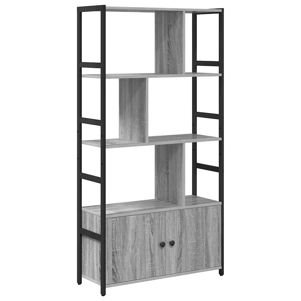 Libreria-Scaffale per Libri-Mobile di Stoccaggio Grigio sonoma 80 x 30 x 155,5 cm Legno multistrato