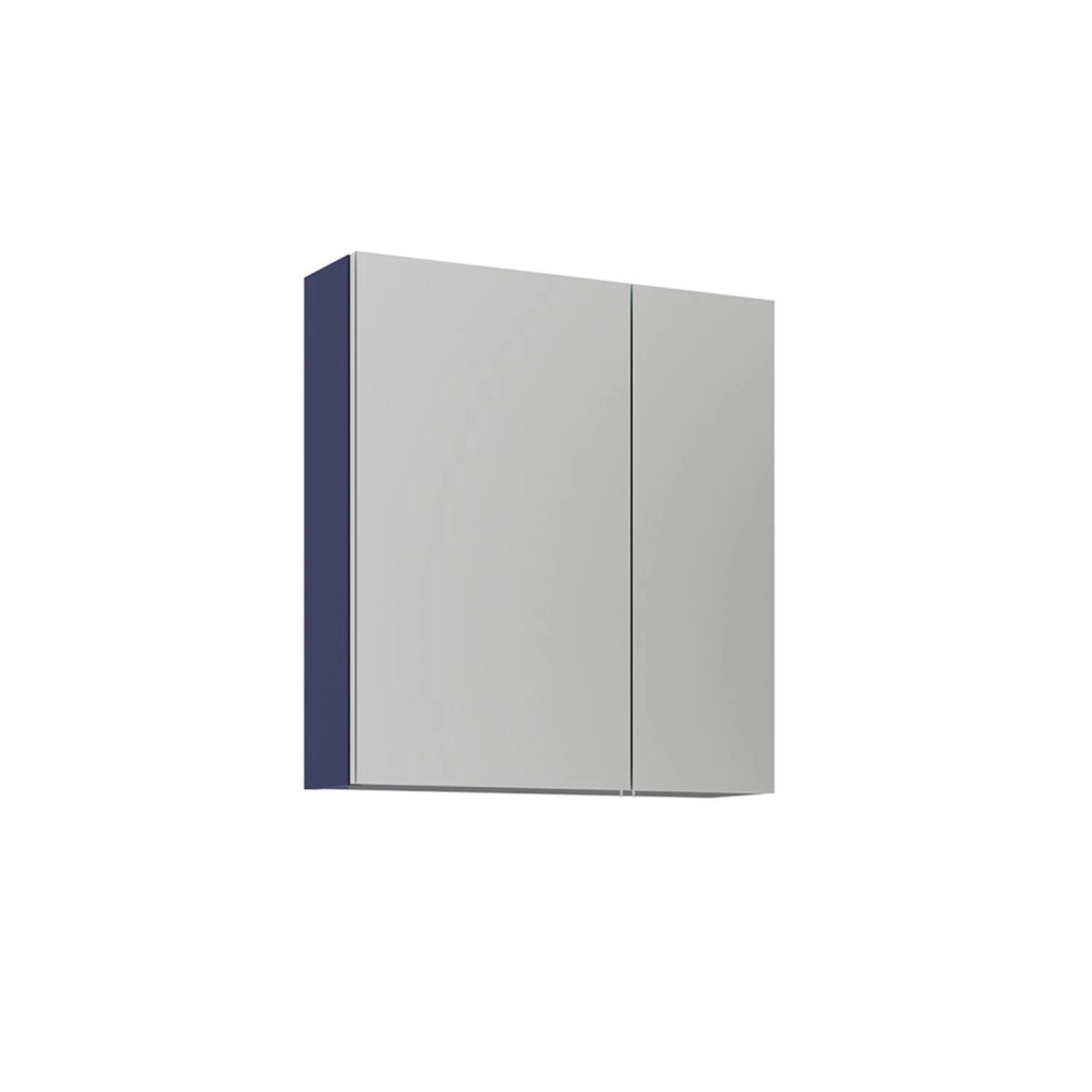 Mobile da bagno con specchio "Bari 60" - 60 x 16 x 66 cm - Blu navy opaco