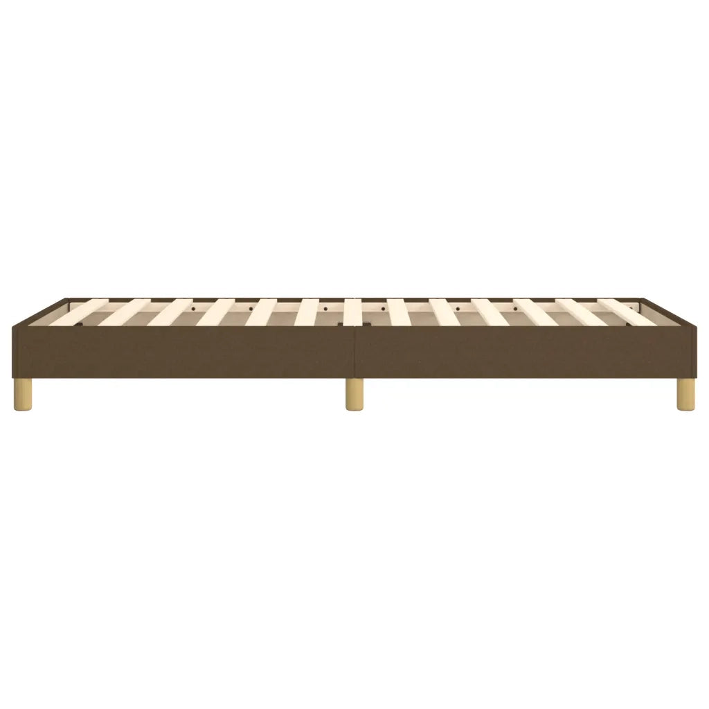 Struttura Letto a Rete a Molle-Giroletto Marrone Scuro 100x200 cm Tessuto 272597