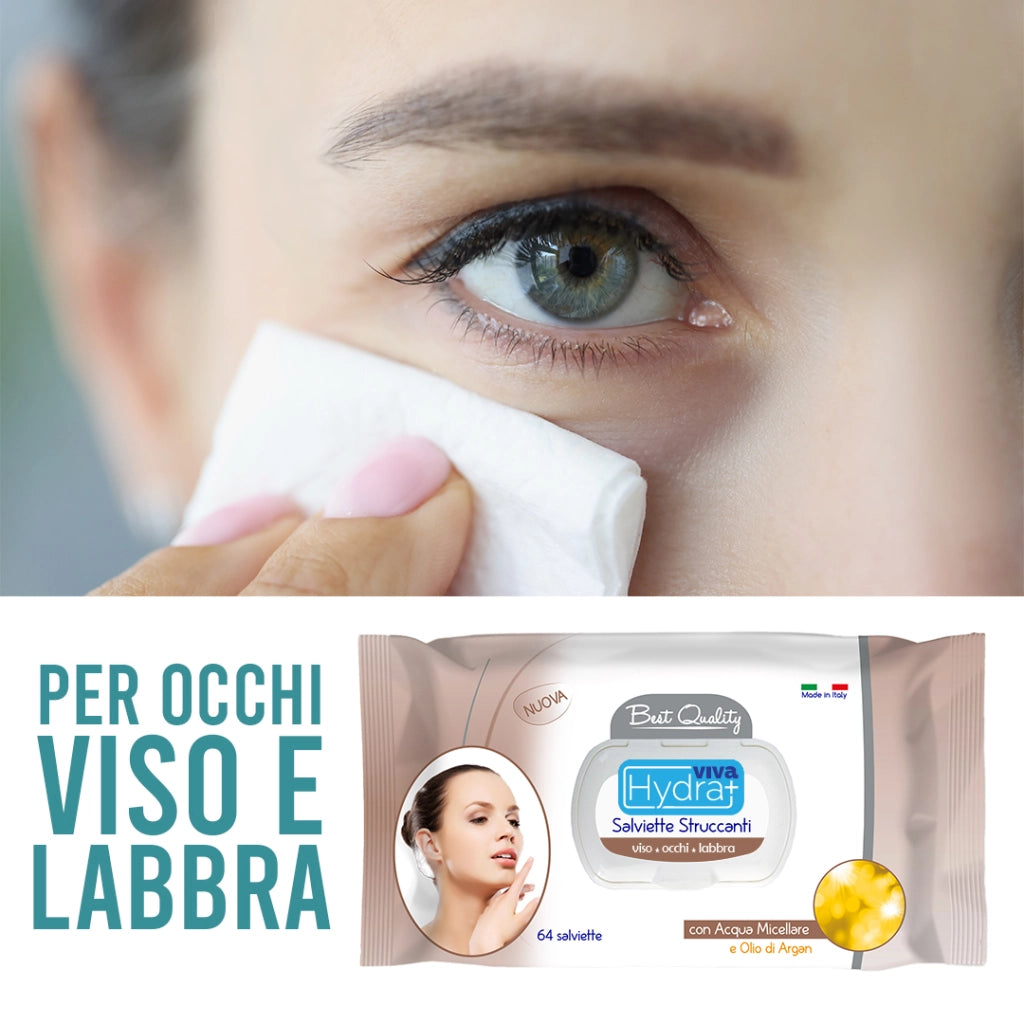 MAURY'S SALVIETTE DETERGENTI UMIDIFICATE STRUCCANTI 3IN1 64PZ OLIO DI ARGAN