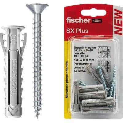 TASSELLO NYLON SX PLUS S K SELF FISCHER - VITE TSP CAVA PZ SX 8X40 SK CF=PZ 10- 5 confezioni