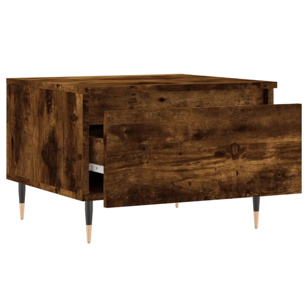 2 pz Tavolini salotto | Tavolino da caff¨¨ | Tavolino da Soggiorno Rovere Fumo 50x46x35 cm Legno Multistrato