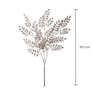 Set 12 Rami Artificiali Pungitopo 71 cm in Sintetico Champagne