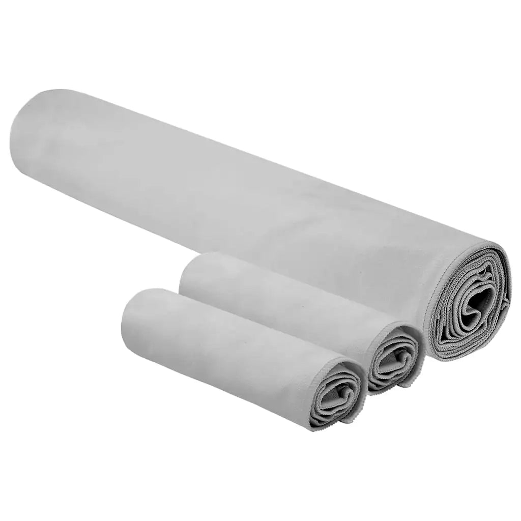 Set di Asciugamani Sportivi 3 pz | Teli per bagno Grigio
