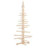 Albero di Natale | Decorazioni natalizie in legno per decorazioni 150 cm in legno massello di pino