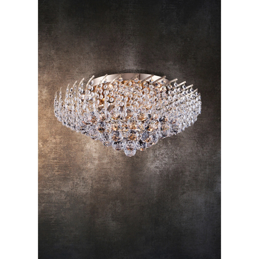 Maytoni Plafoniera contemporanea Karolina 9 luci E14 oro metallo cristallo