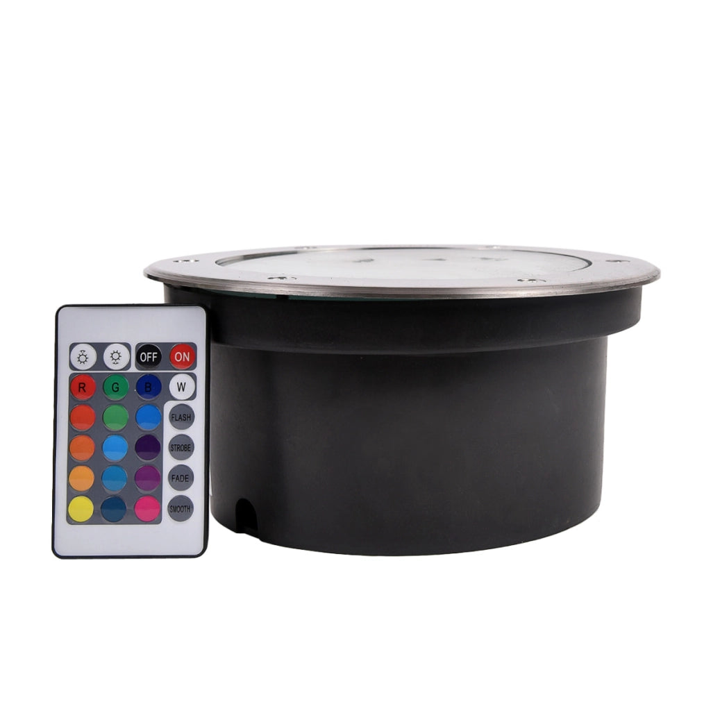 FARO SEGNAPASSO LED COB CALPESTABILE 30W RGB - IN ACCIAIO E VETRO TEMPERATO PER VIALI GIARDINI E INGRESSI