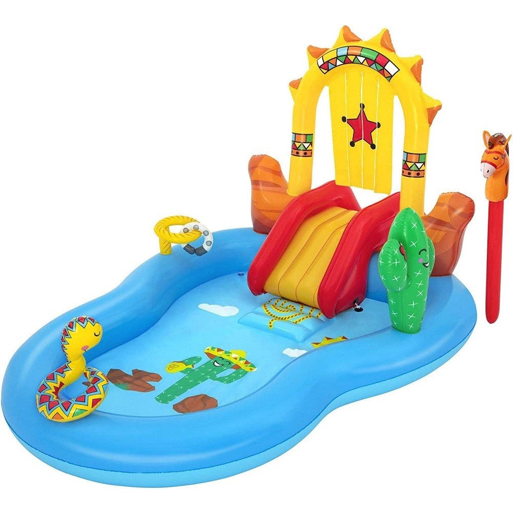 Trade Shop - Play Center Piscina Gonfiabile Bambini Selvaggio West 2anni+ 264x188x140cm 53118 -
