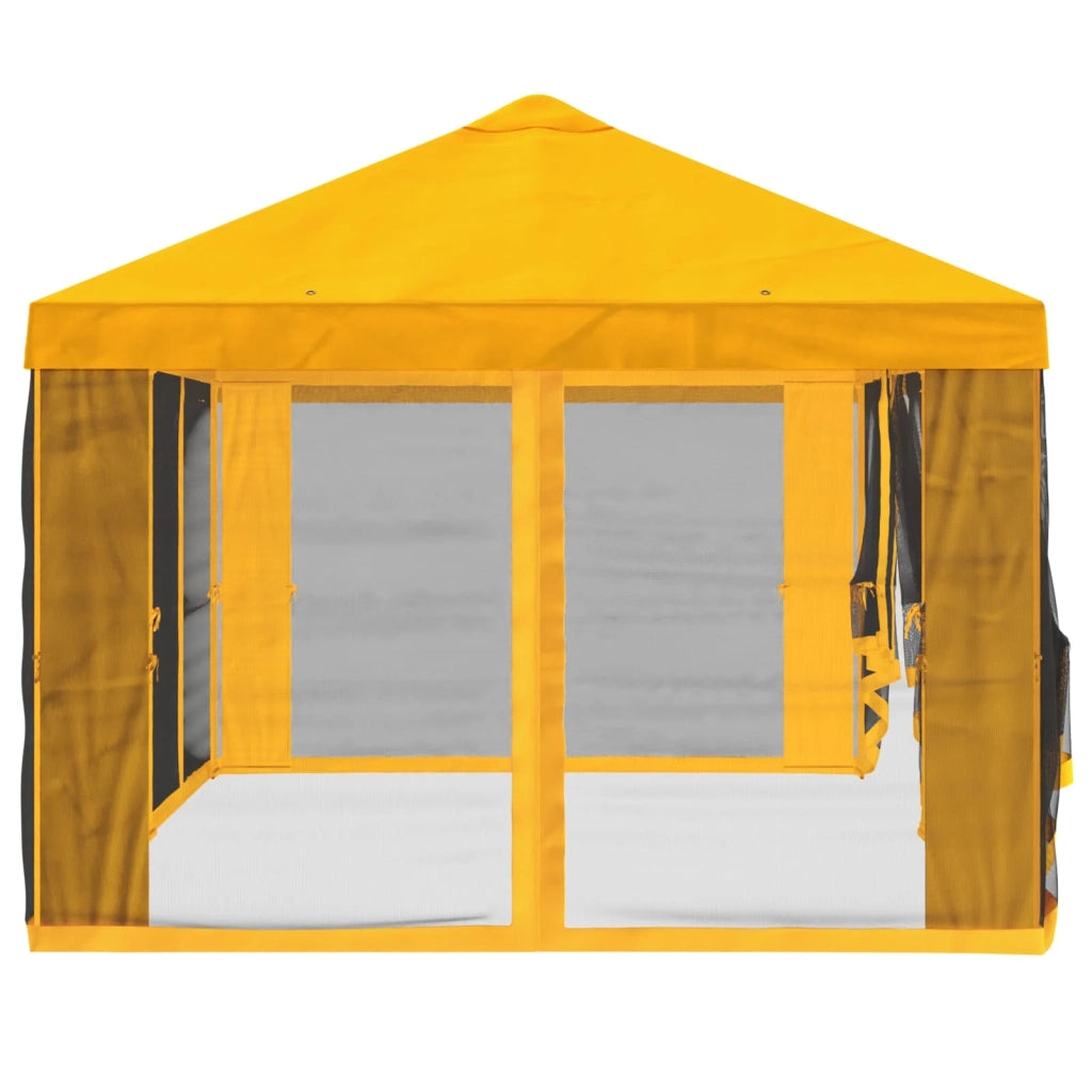 Copertura Gazebo con Pareti Laterali 6 x 3 m Giallo Poliestere 900417