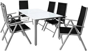 ® Set Tavolo e Sedie da Giardino Bern 6 +1 Alluminio Bern Schienale 8 Posizioni Balcone Patio