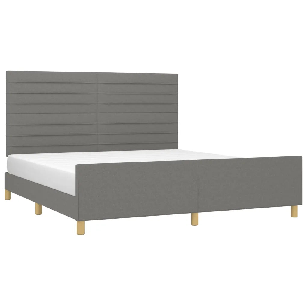 Giroletto senza Materasso Grigio Scuro 160x200 cm Tessuto 3125147
