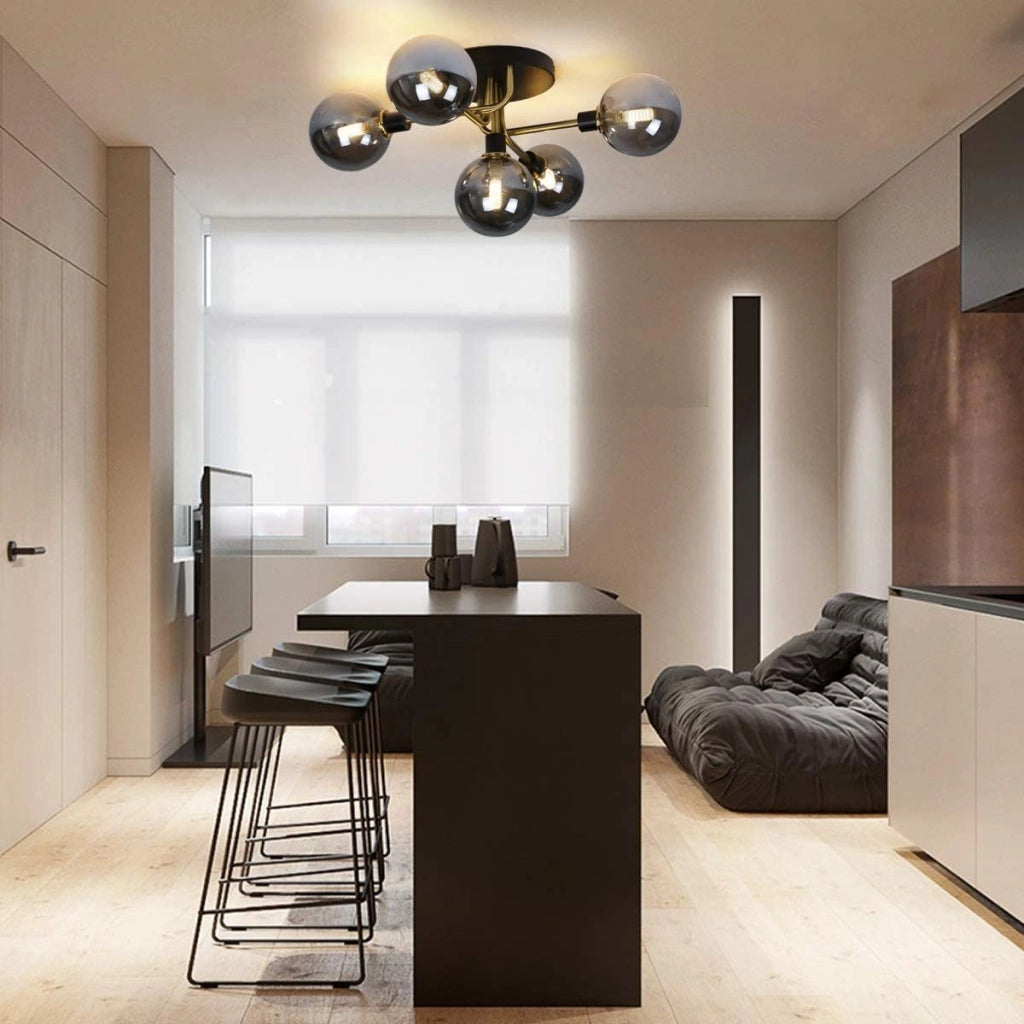 ZMH Lampada da soffitto a globo in vetro per illuminazione soggiorno