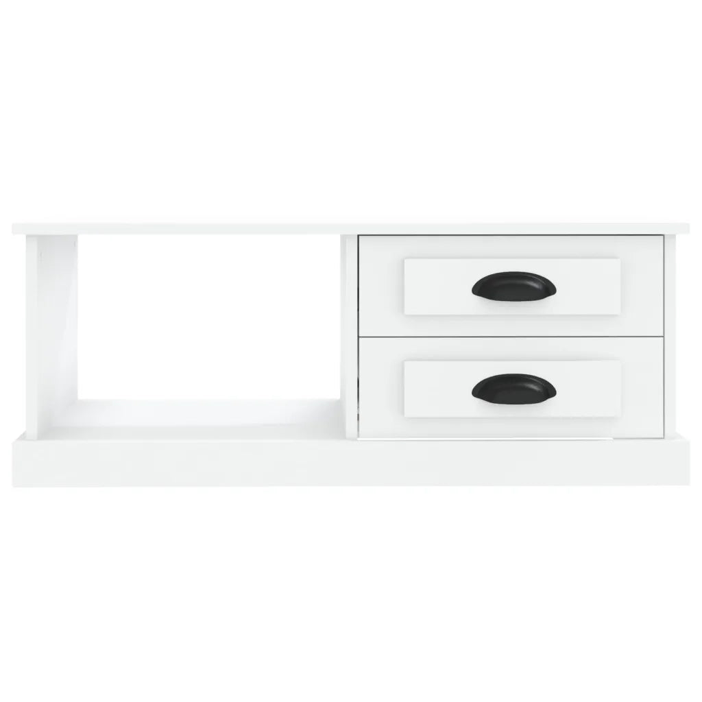 Tavolino da Salotto-Tavolino da soggiorno-Tavolo Bianco 90x50x35 cm in Legno Multistrato