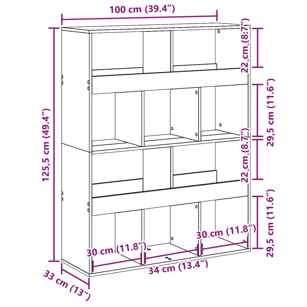 Divisorio Stanza Bianco 100x33x125,5 cm in Truciolato 3309519