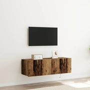 Mobile TV da parete 2 pcs Legno vecchio 100 x 35 x 31 cm 863110