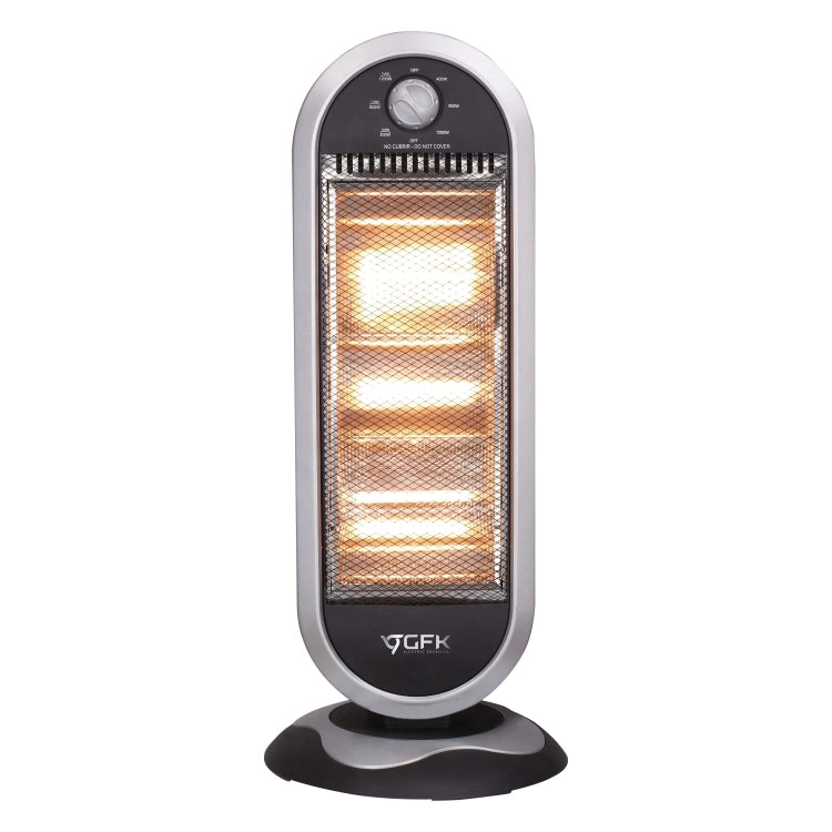 Stufa Elettrica Oscillante 1200W 3 Elementi Alogena Basso Consumo 31x31 H 71cm
