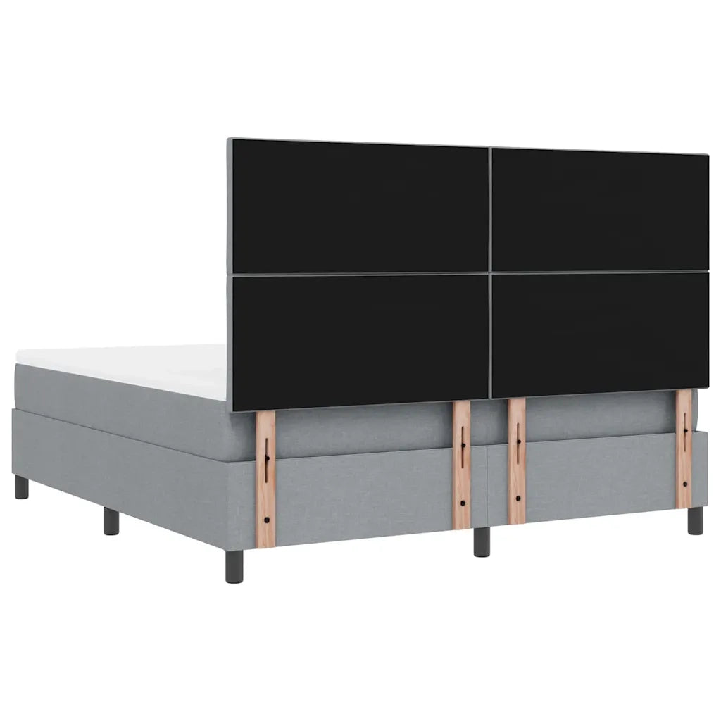 Letto a molle con testiera Grigio chiaro 180 x 200 cm Tessuto 3339483