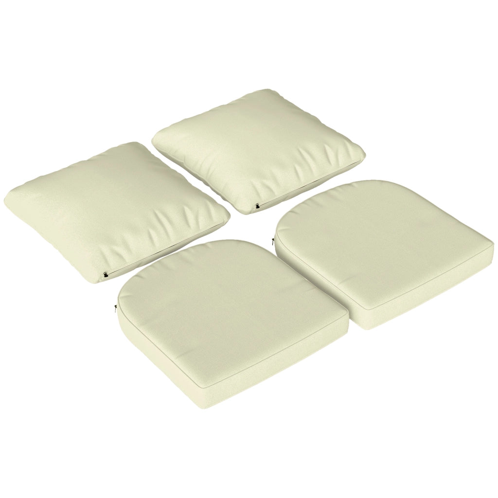 Set 2 cuscini per divano con schienale ¨C Xylo ¨C tessuto crema interno esterno
