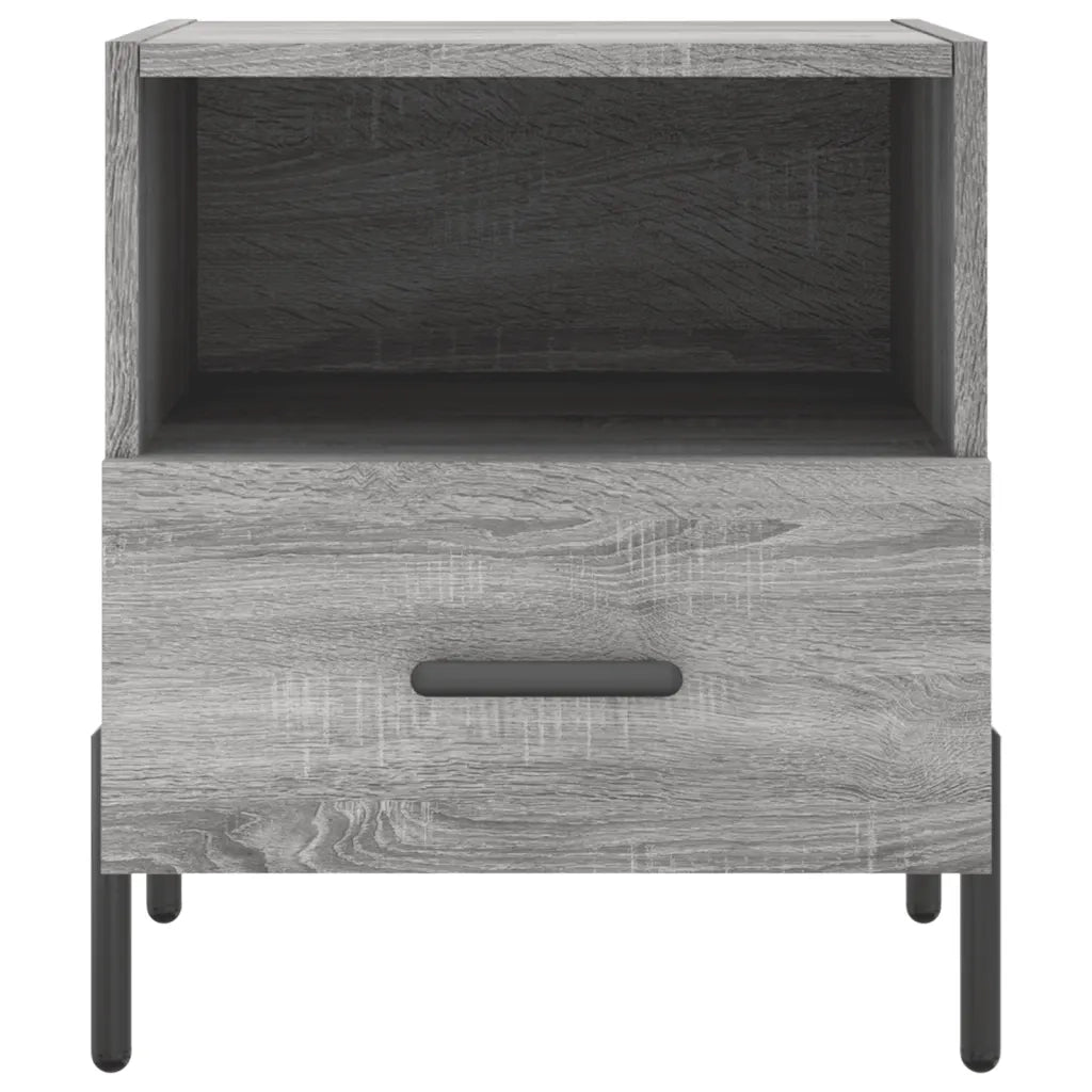 Comodini 2 pz Grigio Sonoma 40x35x47,5 cm in Legno Multistrato 827465