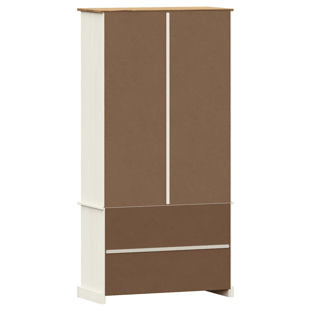 Libreria-Scaffale per Libri-Mobile di Stoccaggio VIGO 85x35x170 cm in Legno Massello di Pino Bianco