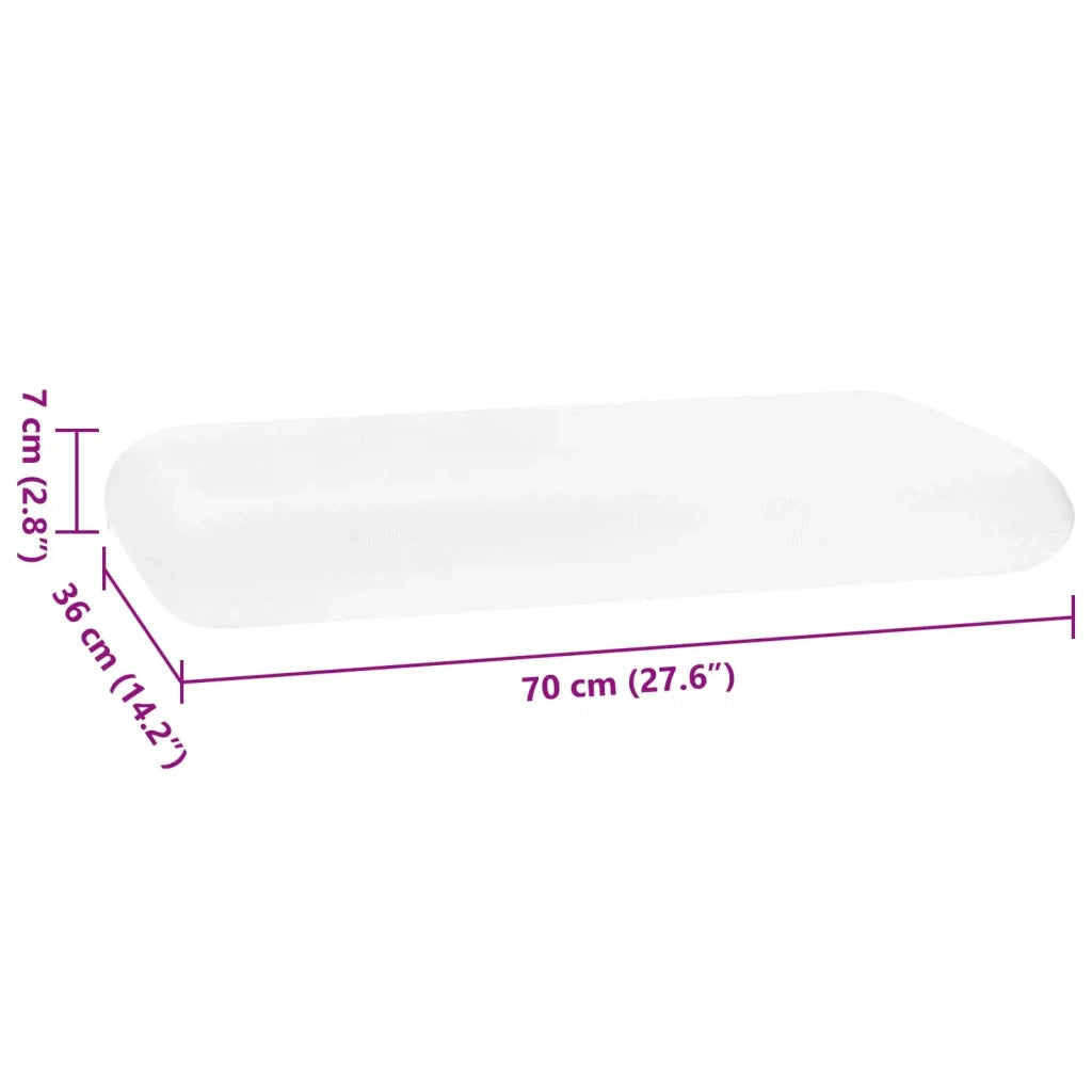 Cuscino da Letto Bianco 70 x 36 x 7 cm Schiuma Memory CFW1191381