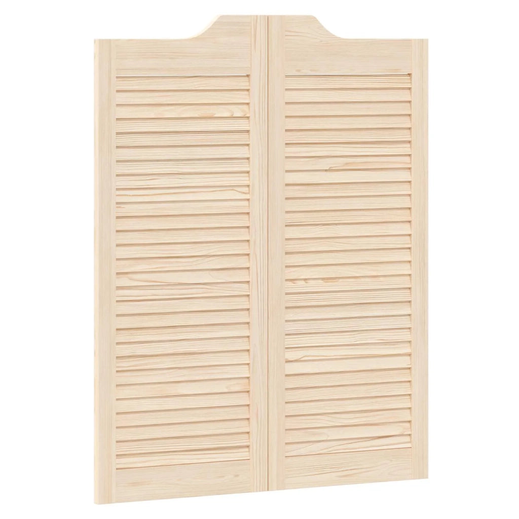 Porte Swing 2 pcs Naturale Legno Massello di Pino