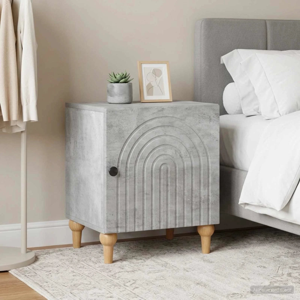 Armadio da Notte 2 pcs Grigio Cemento 43 x 34,5 x 50 cm 894112