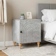Armadio da Notte 2 pcs Grigio Cemento 43 x 34,5 x 50 cm 894112