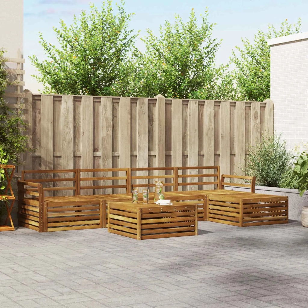 Set di divani da esterno 6 pcs Naturale