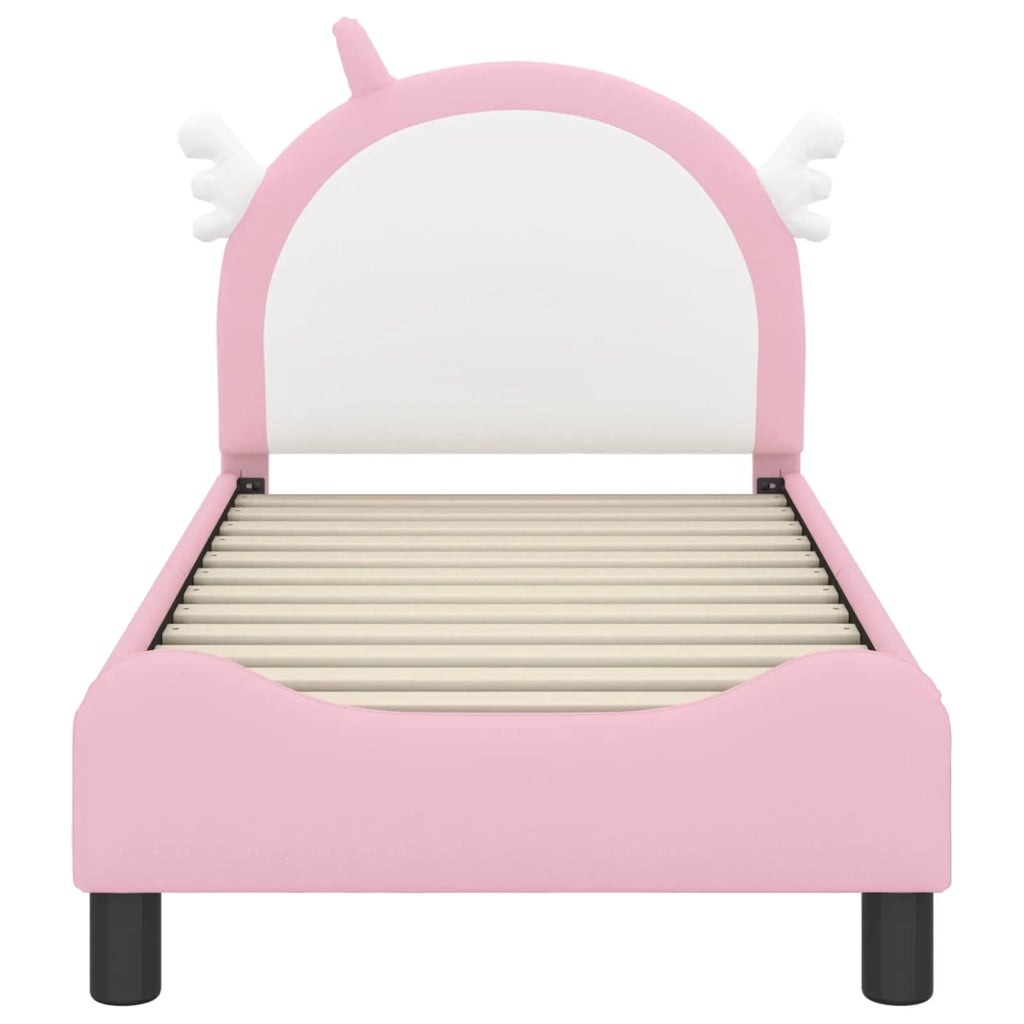 Letto singolo | Letto per adulti | Struttura letto per bambini con testata Rosa 70 x 140 cm PU